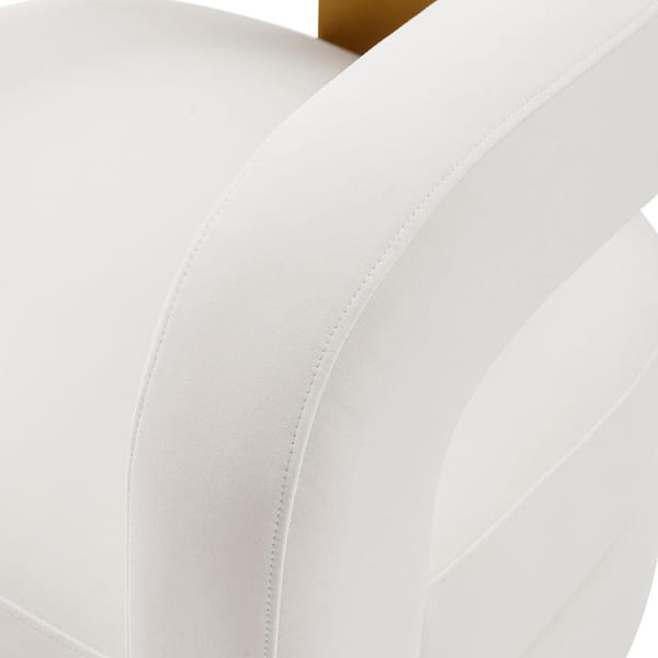 Manhattan Comfort Modern Amirah Velvet Accent Chair in White - Set of 2 Manhattan Comfort Modern Amirah Velvet Accent Chair in White - Set of 2