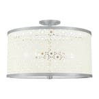 Emmeline 19 in. 5-Light Brushed Nickel Semi-Flush Mount