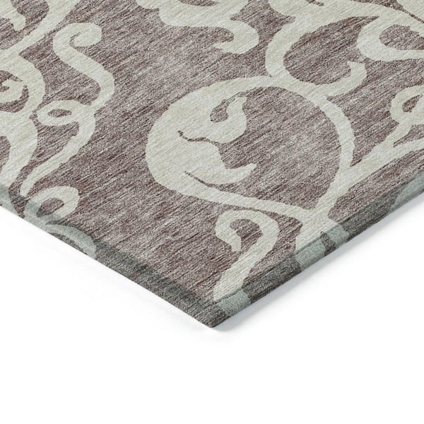 Chantille Machine Washable Indoor/Outdoor Abstract ACN973 Taupe 1 ft. 8 in. x 2 ft. 6 in. Area Rug