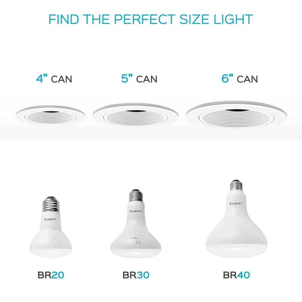 Luxrite 10W BR30 LED Dimmable Multi-Color Flood Light Bulbs