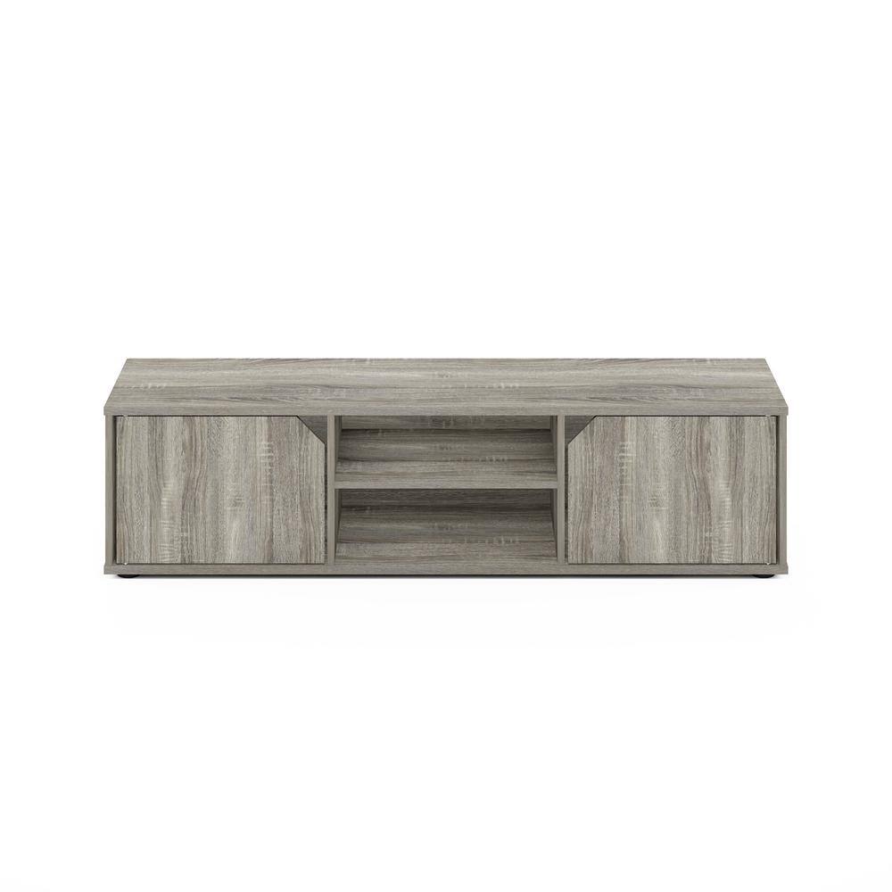 French Oak Modern TV Stand with Adjustable Shelves