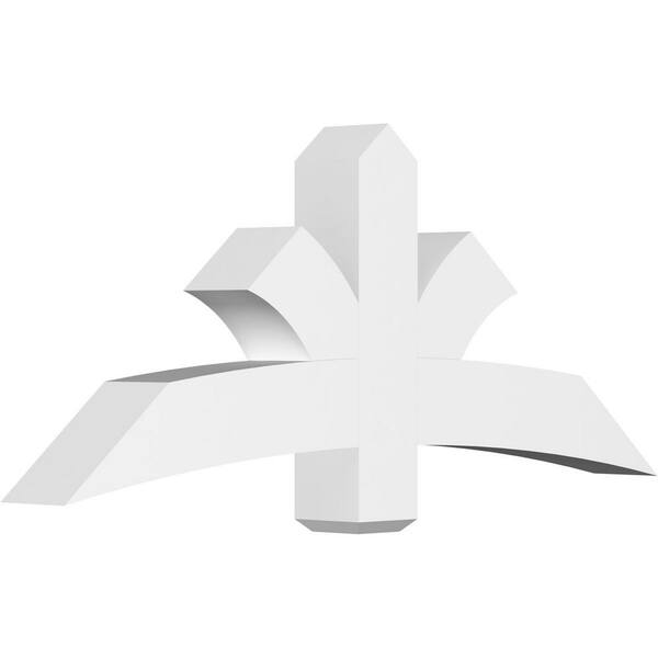 Ekena Millwork Davenport 60 in. W x 25 in. H x 6 in. D Signature Polyurethane Bracket
