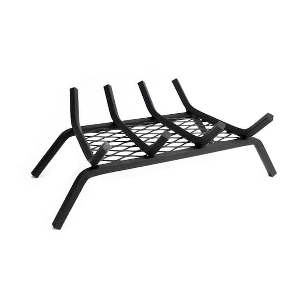 Pleasant Hearth 1/2 in. 18 in. 4-Bar Steel Fireplace Grate with Ember Retainer