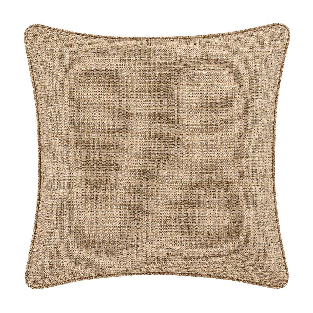 Martinique Black and Coral Tropical Square Throw Pillow