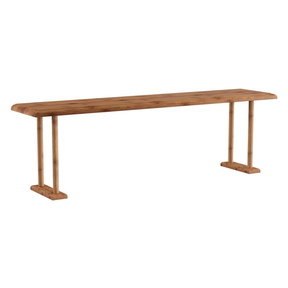 Bamboo Adjustable Freestanding Sink Shelf Organizer