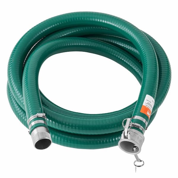 2 in. x 20' Green Suction Hose w/ Camlock for Sewage Treatment Water Transportatio Fit Various Pumps Utility Accessory