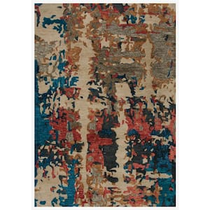 Vivid Multicolored 7 ft. 6 in. x 9 ft. 6 in. Abstract Area Rug