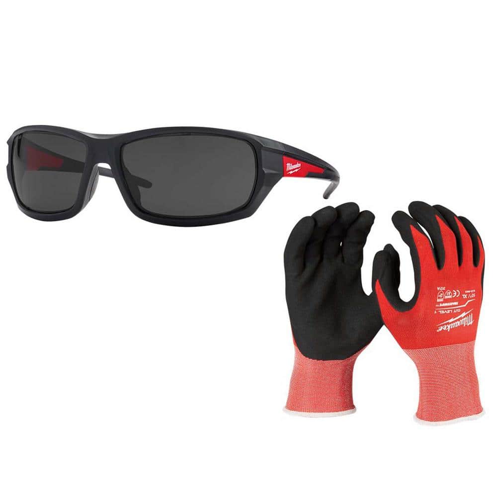 Performance Safety Glasses with Tinted Fog-Free Lenses with X-Large Level 1 Cut Resistant Nitrile Gloves price history on PriceWatchPro