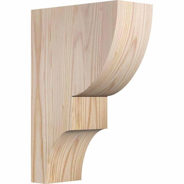 Ekena Millwork 3-1/2 in. x 8 in. x 12 in. Douglas Fir Ridgewood Smooth Corbel