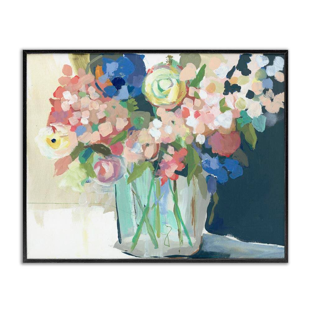 Impressionist Flower Bouquet by Jenny Westenhofer Black Framed Nature Giclee Art Print 24 in. x 30 in. price history on PriceWatchPro