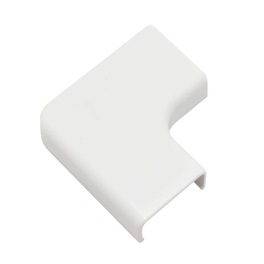 Legrand Wiremold CordMate II Cord Cover Flat Elbow, Cord Hider for Home or Office, Holds 3 Cables, White