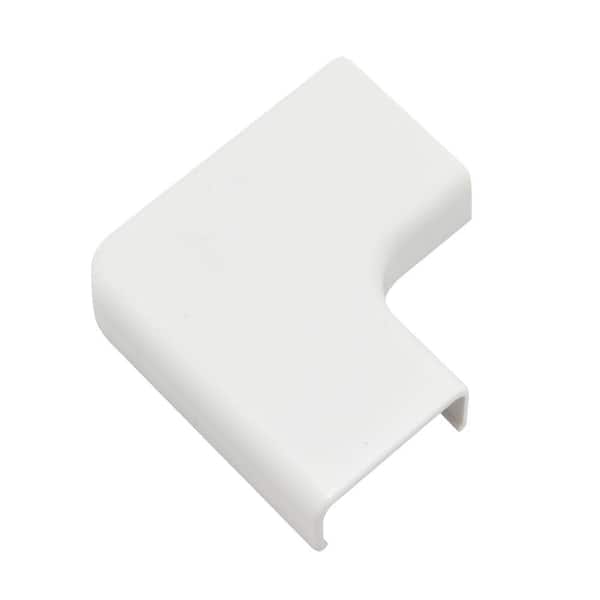 Wiremold CordMate II Cord Cover Flat Elbow, Cord Hider for Home or Office, Holds 3 Cables, White