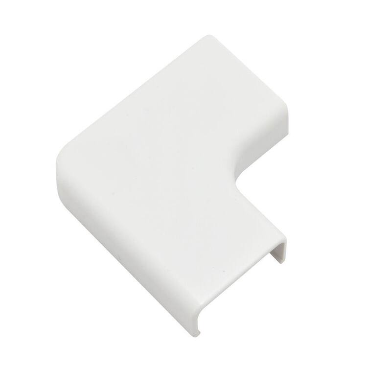 Legrand Wiremold CordMate II Cord Cover Flat Elbow, Cord Hider for Home or Office, Holds 3 Cables, White
