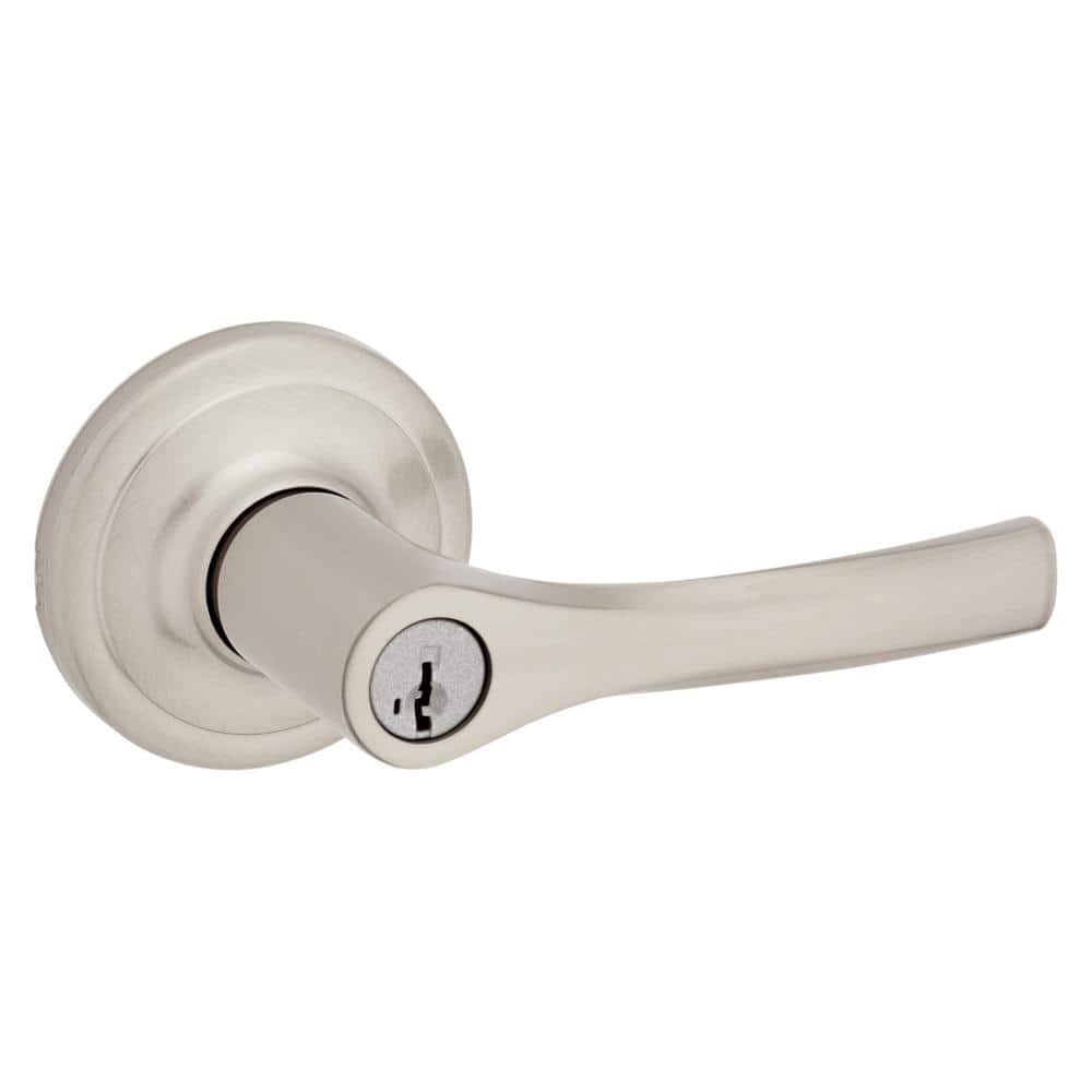 Henley Satin Nickel Keyed Entry Door Lever Featuring SmartKey Security price history on PriceWatchPro