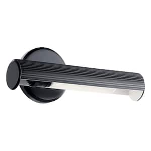 Midi 12.25 in. 1-Light Black LED Hallway Indoor Wall Sconce Picture Light with Adjustable Arm