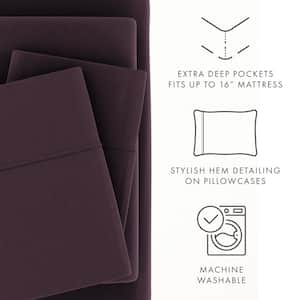 Becky Cameron Solid Microfiber Deep Pocket Sheet Set