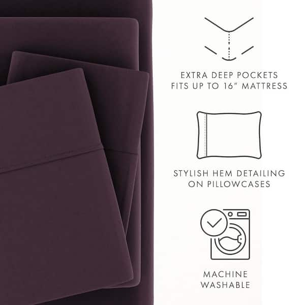 Becky Cameron Ultra-Soft Deep Pocket 4 Piece Microfiber Bed Sheet