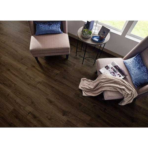 Pergo Outlast+ Vintage Tobacco Oak 12 mm T x 7.4 in. W Waterproof Laminate Wood Flooring (19.63 sq. ft./case)