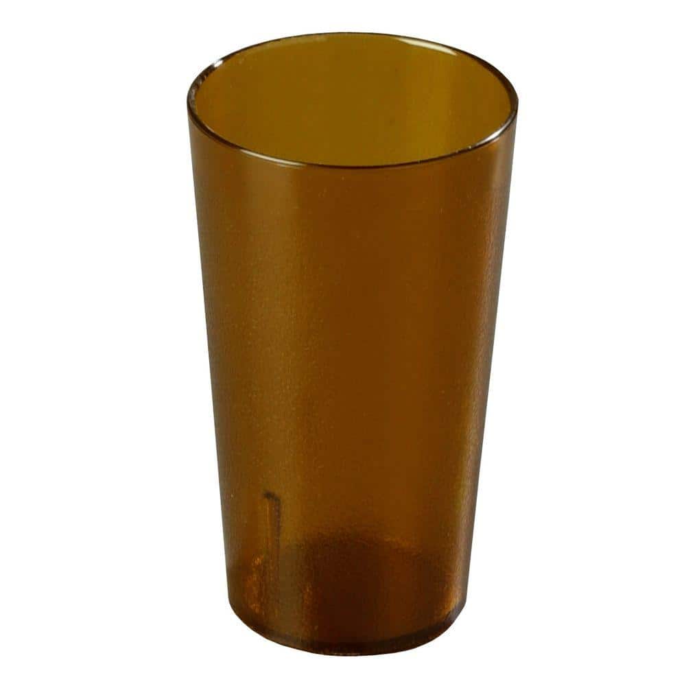 Floral Tumblers, Brown and Beige, Water Glasses, Set of 3, 12 Ounce