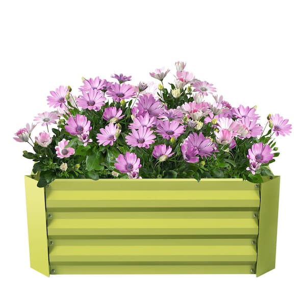 Mr. Garden 4 ft. x 4 ft. Raised Garden Bed Metal Planter Box Steel for Vegetable Flower Bed Kit Fruit Green Planting Bed