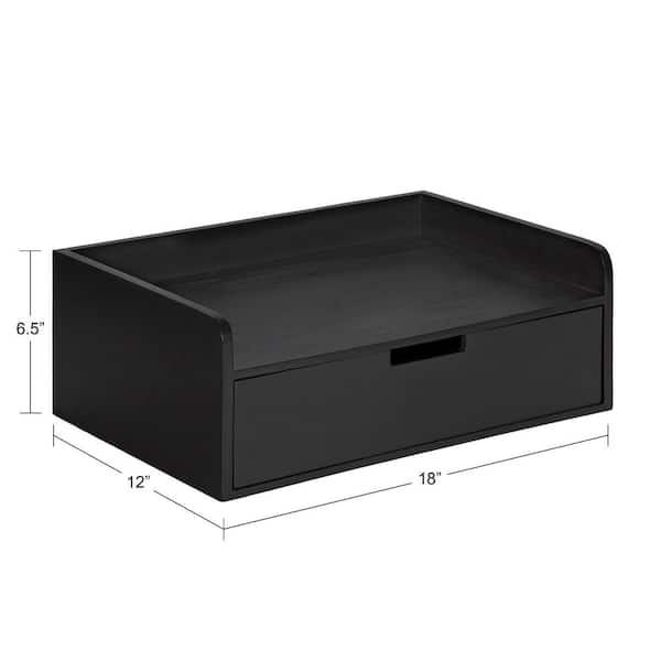 Design by Intent - Ever Life Designs Elegancia 10 Black Floating Shower and Bathroom Shelf