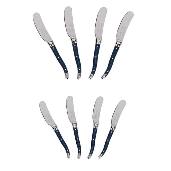 Laguiole Set of 8 Spreaders with Navy Handles