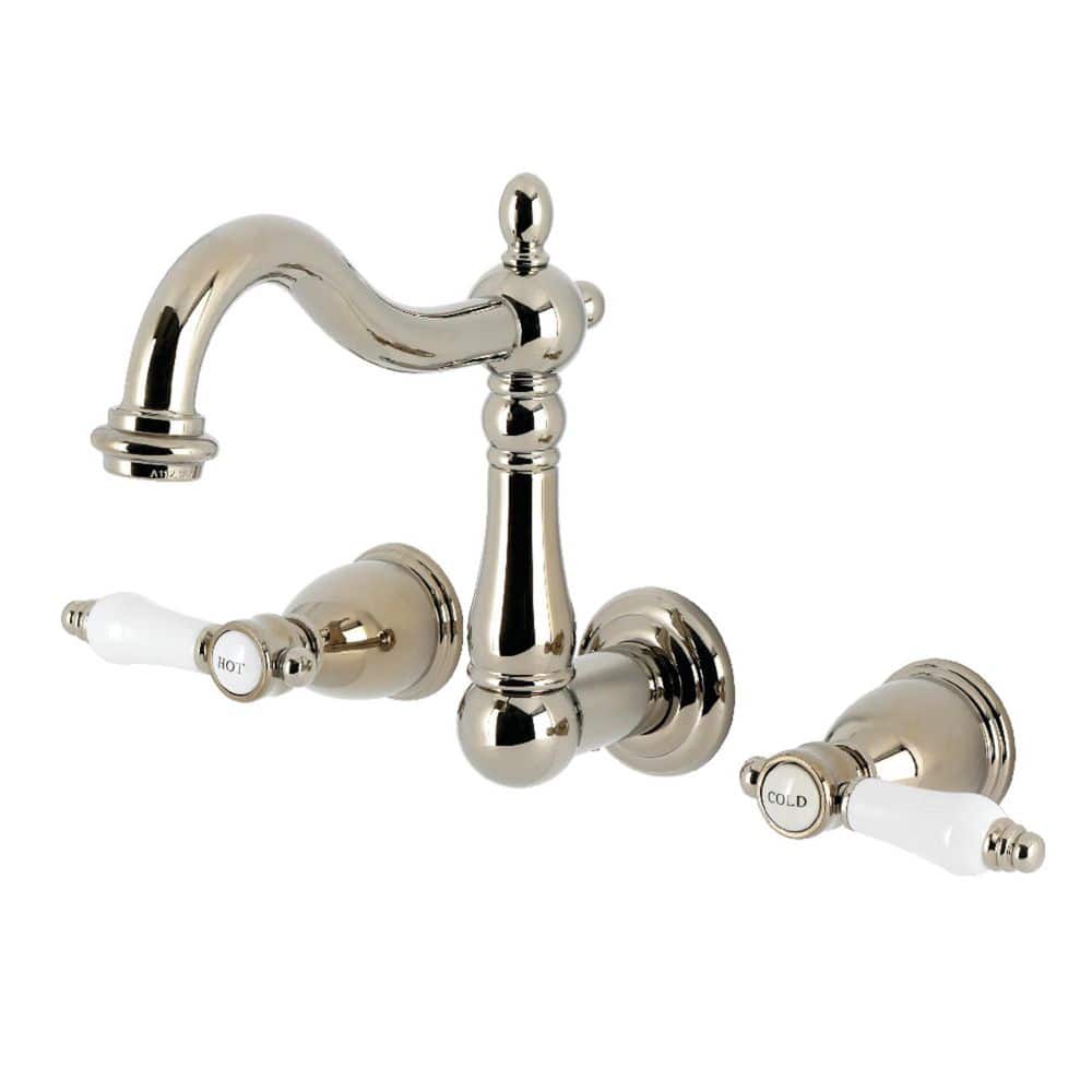 Bel-Air 2-Handle Wall-Mount Bathroom Sink Faucet in Polished Nickel price history on PriceWatchPro