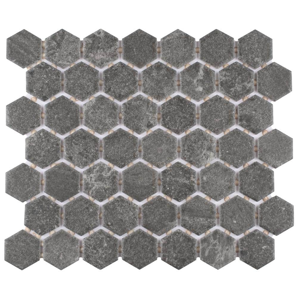 Liverpool Hex Dark Grey 6 in. x 6 in. Ceramic Mosaic Take Home Tile Sample price history on PriceWatchPro