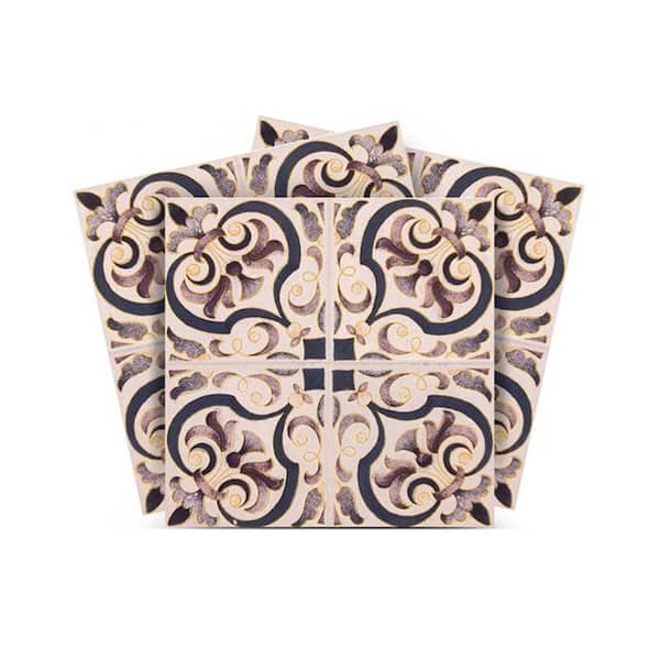 MI ALMA Grey and Brown H18 6 in. x 6 in. Vinyl Peel and Stick Tile (24-Tiles, 6 sq. ft. / Pack)