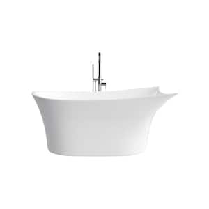 Floris 69 in. Acrylic Flatbottom Non-Whirpool Bathtub in White High-Gloss