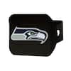 Seattle Kraken Black Metal Hitch Cover With Metal Chrome 3D Emblem