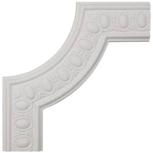 12 in. x 3/4 in. x 12 in. Urethane Caputo Egg and Dart Panel Moulding Corner (Matches Moulding PML03X00CA)