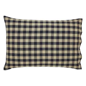 My Country Navy Khaki Country Checkered Cotton Standard Pillowcase Set of 2