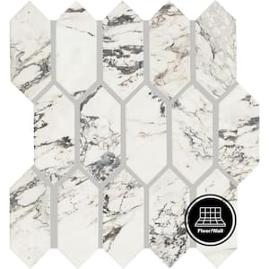 Lamora Marble Glacier 11 in. x 12 in. Glazed Ceramic Picket Mosaic Tile (0.73 sq. ft./each)