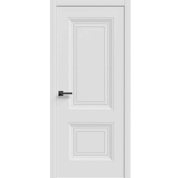 7422 30 in. x 80 in. Sold Core White Color Wood Interior Door Kit with Quick Assemble Jamb