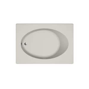 Primo Pure Air 60 in. x 42 in. Oval Air Bath Bathtub with Left Drain in Oyster