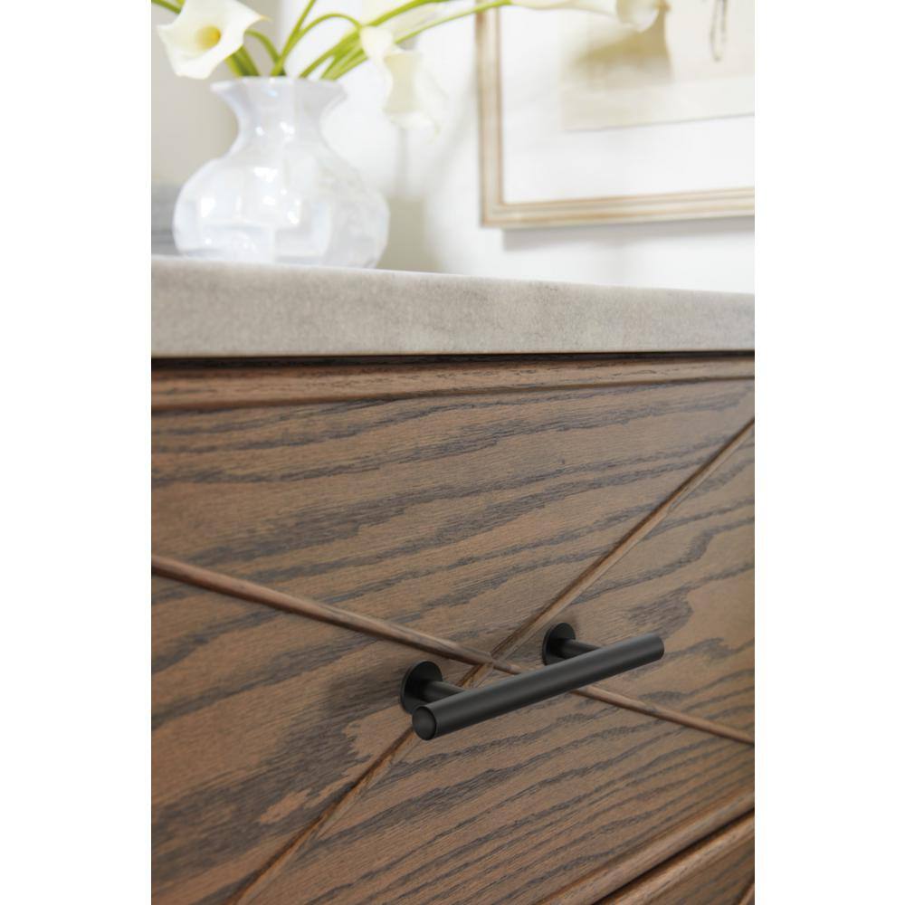 Matte Black 3" Modern Cabinet Pull with Mounting Hardware