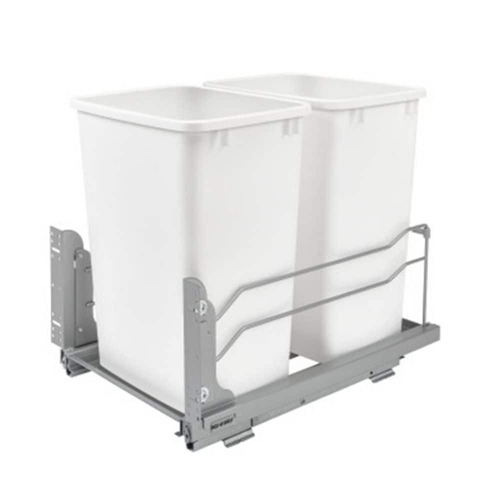 White Double Pull Out Trash Can 35 qt. with Soft-Close price history on PriceWatchPro