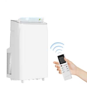 8,150 BTU (12,000 BTU ASHRAE) 115-Volt Portable Air Conditioner Cools 550 sq. ft. with Dehumidifier and Remote in White
