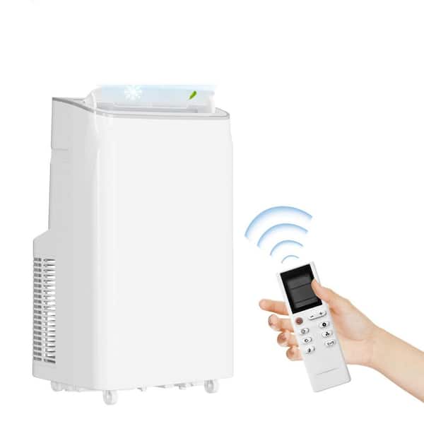 8,150 BTU (12,000 BTU ASHRAE) 115-Volt Portable Air Conditioner Cools 550 sq. ft. with Dehumidifier and Remote in White