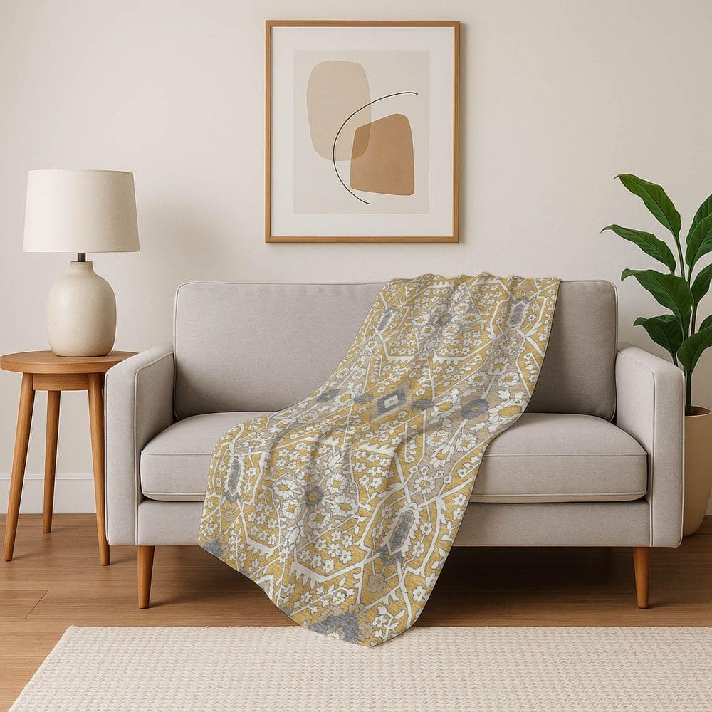Premium Machine Washable ASB863 Gold 50 in. x 70 in. Sherpa Throw Blanket price history on PriceWatchPro