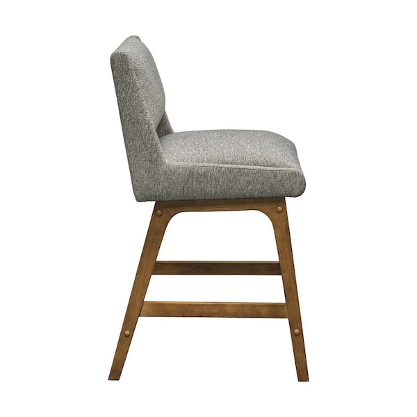 Boomerang 25 in. Light Grey Wood Counter Stool