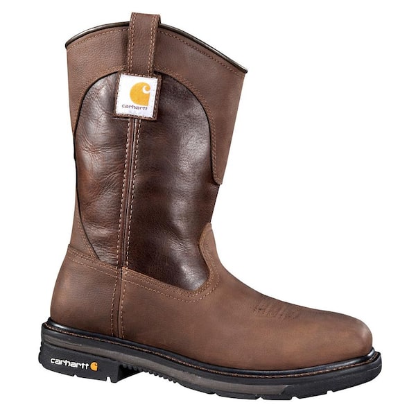 Carhartt Men's Rugged Flex Wellington Work Boots - Steel Toe - Brown Size 9.5(M)
