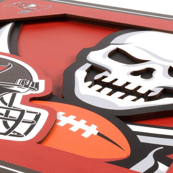 NFL Tampa Bay Buccaneers 3D Logo Series Wall Art - 12x12 2507491