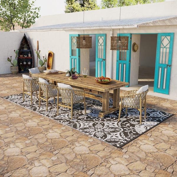 9 x 18 Gray Indoor/Outdoor Area Rug