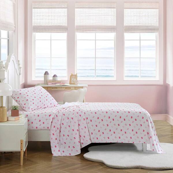Nautica Axton Crab 4 Piece Pink Microfiber Full Sheet Set