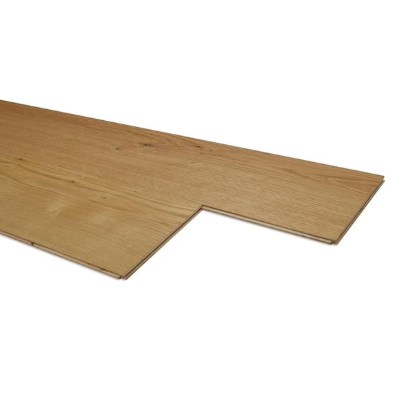 Natural White Oak 3/8 in. T x 7.5 in. W Tongue & Groove Wire Brushed Engineered Hardwood Flooring (42.948 sq.ft./case)
