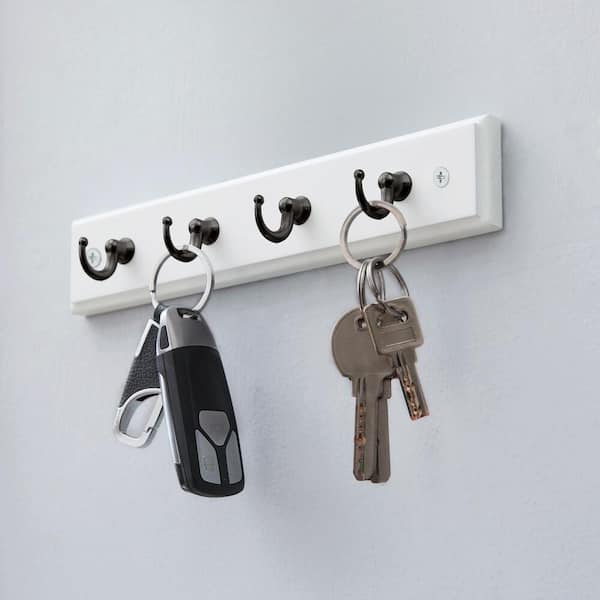 Key Holder for Wall, Nail-free Key Holder, Key Holder Wall Mounted Key Hooks Organizer Key Hanger Rack Wall Mounted, Metal Home Key Rack for