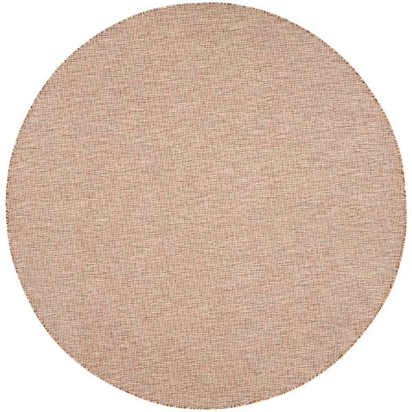 Positano Jute 8 ft. x 8 ft. Solid Indoor/Outdoor Contemporary Round Area Rug