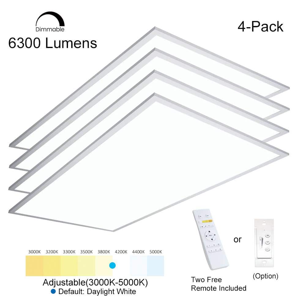 Modern Industrial Aluminum LED Ceiling Light - White, 6500 Lumen